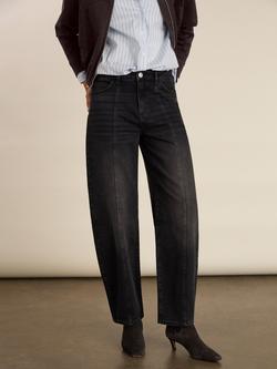 Baukjen Wyatt Barrel Leg Jeans, Washed Black - view 2, Washed Black