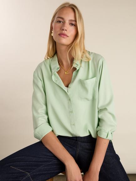 Baukjen Martyna Relaxed Shirt containing TENCEL™ Lyocell, Pistachio, Pistachio