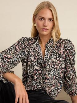 Baukjen Willow Abstract Blouse containing LENZING™ ECOVERO™ Viscose, Black/Multi, Black/Multi