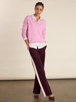 Baukjen Gwen V-Neck Wool Rich Jumper, Blossom, Blossom