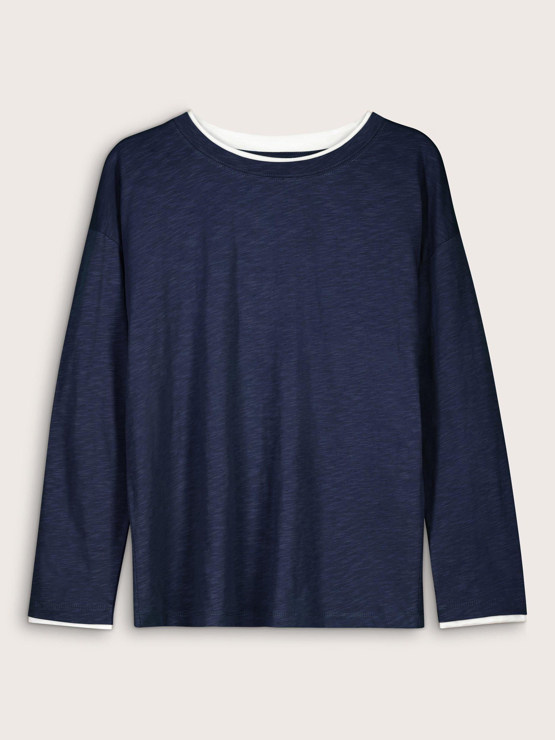 Product image 4 of 4, which shows Baukjen Alexandra Colour Contrast Top, Deep Indigo, 10