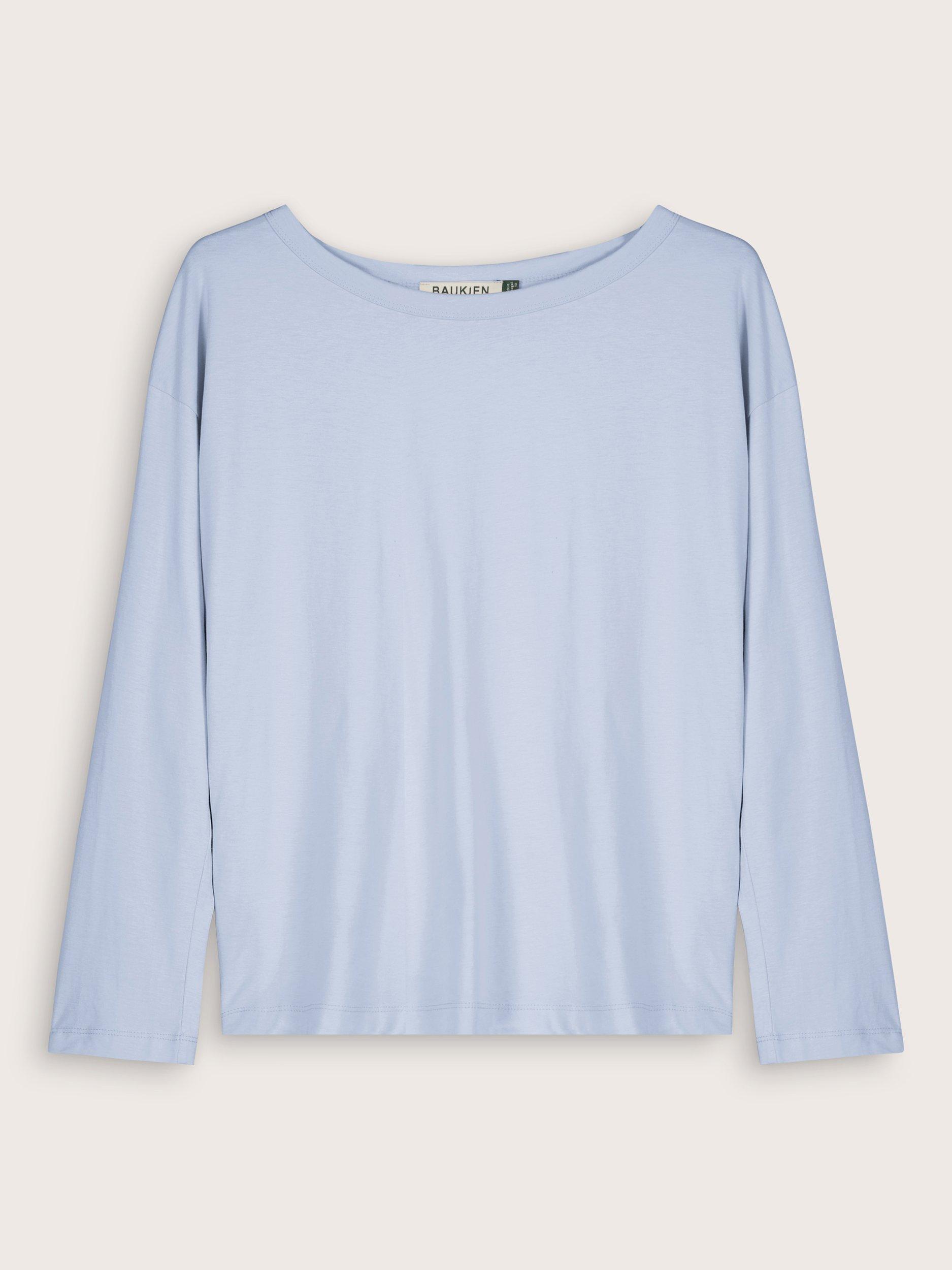 Product image 3 of 3, which shows Baukjen Montrose Relaxed Jersey Top, Ice Blue, 10