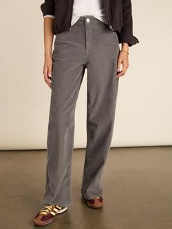 Baukjen Bethany Corduroy Wide Leg Trousers, Slate Grey - view 2, Slate Grey