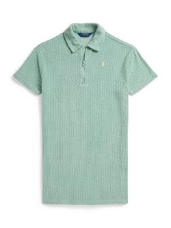 Polo Ralph Lauren Kids' Zip Neck Towelling Shirt Dress, Green, Green