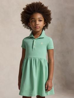 Ralph Lauren Kids' Polo Shirt Day Dress, Green, Green