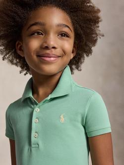 Ralph Lauren Kids' Polo Shirt Day Dress, Green - view 2, Green
