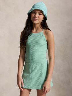 Ralph Lauren Kids' Hipster Jacquard Swimsuit, Green, Green