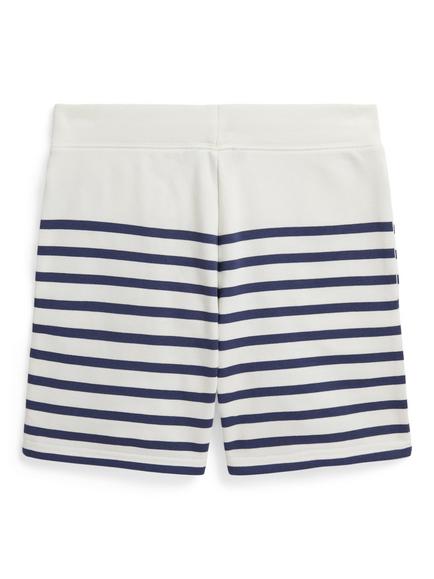 Ralph Lauren Kids' Striped Shorts, White/Navy - view 2, White/Navy