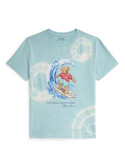 Polo Ralph Lauren Kids' Surfing Polo Bear T-Shirt, Parakeet, Parakeet