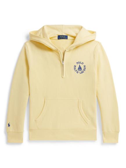 Ralph Lauren Kids' Quarter Zip Hoodie, Yellow, Yellow
