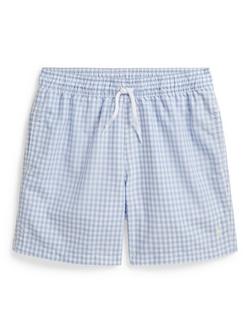 Ralph Lauren Kids' Drawstring Checked Swim Shorts, Multi, Multi