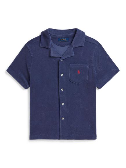 Polo Ralph Lauren Kids' Short Sleeve Shirt, Navy, Navy