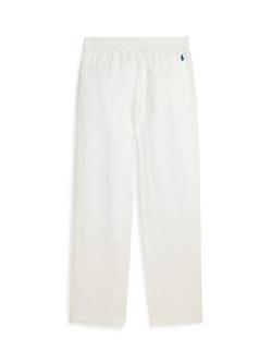 Ralph Lauren Kids' Pure Linen Drawstring Beach Trousers, White - view 2, White