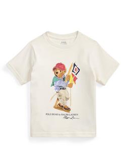 Ralph Lauren Kids' Short Sleeve Polo Bear T-Shirt, White, White