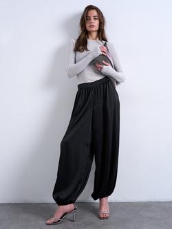 Topshop Balloon Leg Trousers, Black, Black