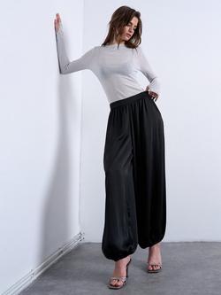 Topshop Balloon Leg Trousers, Black - view 2, Black