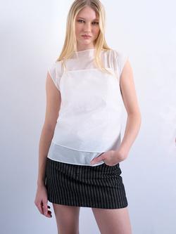 Topshop Sleeveless Tunic Top, White - view 2, White