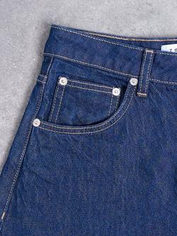 Topshop High Rise Barrel Leg Jeans, Dark Blue - view 2, Dark Blue