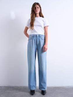 Topshop The Column Straight Leg Jeans, Blue - view 2, Blue