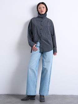 Topshop Low Rise Relaxed Jeans, Bleach