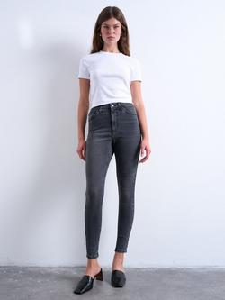 Topshop Jamie Skinny Ankle Jeans, Black - view 2, Black