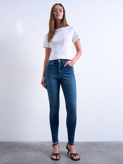 Topshop Jamie High Rise Skinny Ankle Jeans, Blue, Blue