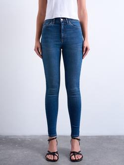 Topshop Jamie High Rise Skinny Ankle Jeans, Blue - view 2, Blue