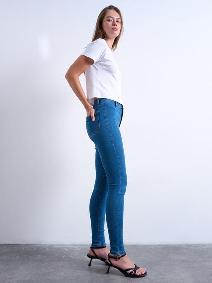 Topshop Joni Skinny Ankle Jeans - view 2, Blue