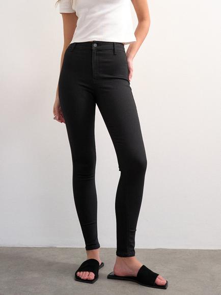 Topshop Joni High Rise Skinny Ankle Jeans, Black, Black