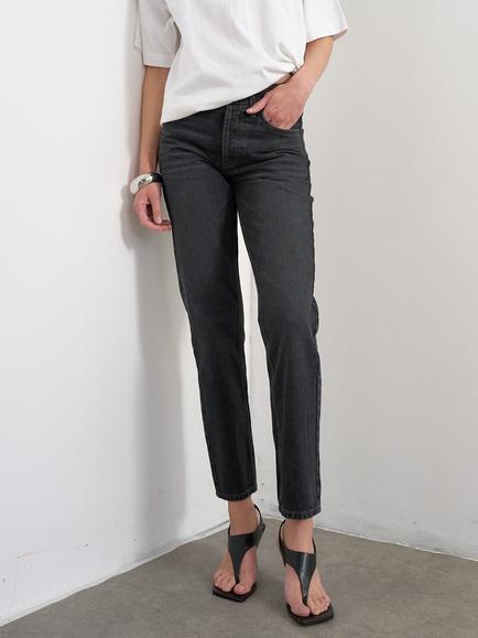 Topshop Runway Cropped Jeans, Black