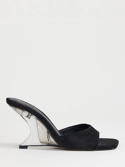 Topshop Esme Wedge Heel Sandals, Black, Black