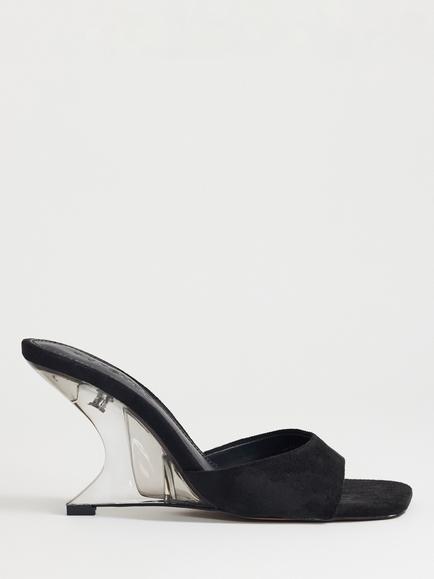 Topshop Esme Wedge Heel Sandals, Black, Black