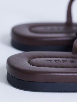 Topshop Sabrina Embellished Strappy Footbed Sandals, Brown - view 2, Brown