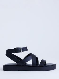 Topshop Sasha Strappy Footbed Sandals, Black, Black