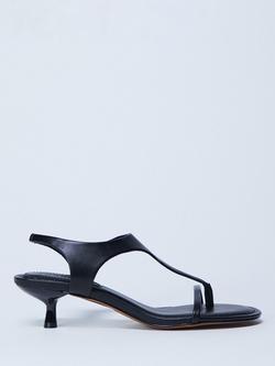Topshop Amber Kitten Heel Slingback Sandals, Black, Black