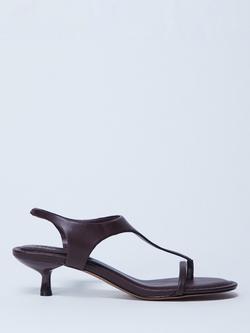 Topshop Amber Kitten Heel Slingback Sandals, Burgundy, Burgundy