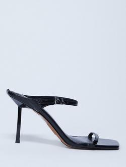 Topshop Sally Stiletto Heel Sandals, Black, Black