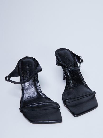 Topshop Sally Stiletto Heel Sandals, Black - view 2, Black