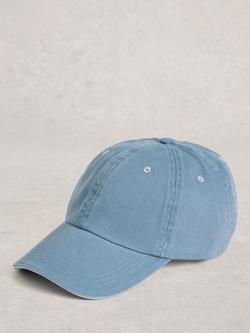 White Stuff Contrast Trim Baseball Cap, Mid Blue