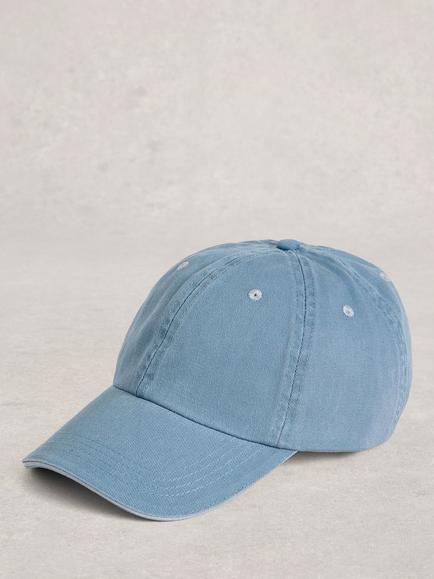 White Stuff Contrast Trim Baseball Cap, Mid Blue