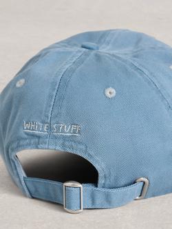 White Stuff Contrast Trim Baseball Cap - view 2, Mid Blue