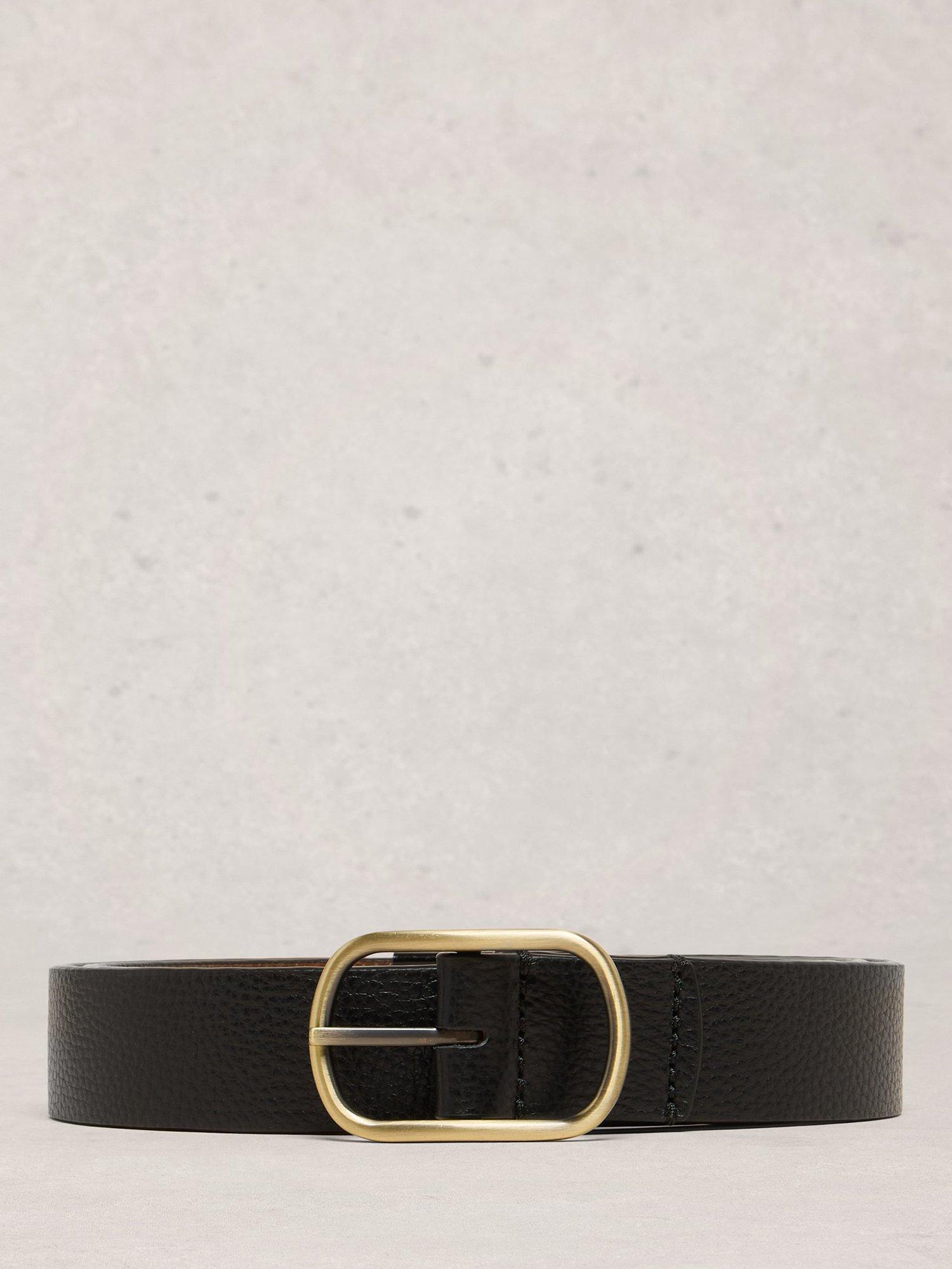 Product image 1 of 3, which shows White Stuff Reversible Pure Leather Belt, Green/Multi, S-M