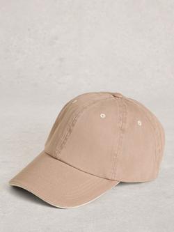 White Stuff Contrast Trim Baseball Cap, Natural