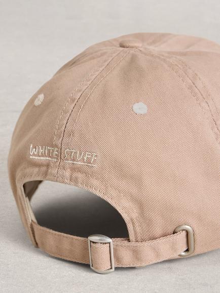 White Stuff Contrast Trim Baseball Cap - view 2, Natural