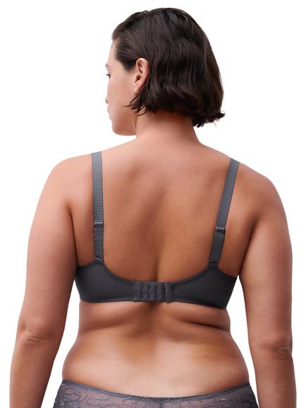 Chantelle Fleurs Balconette Bra, Fancy Grey - view 2, Fancy Grey
