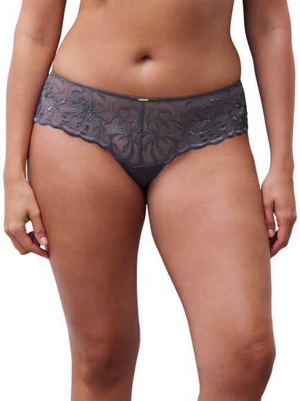Chantelle Fleurs Shorty Knickers, Fancy Grey, Fancy Grey