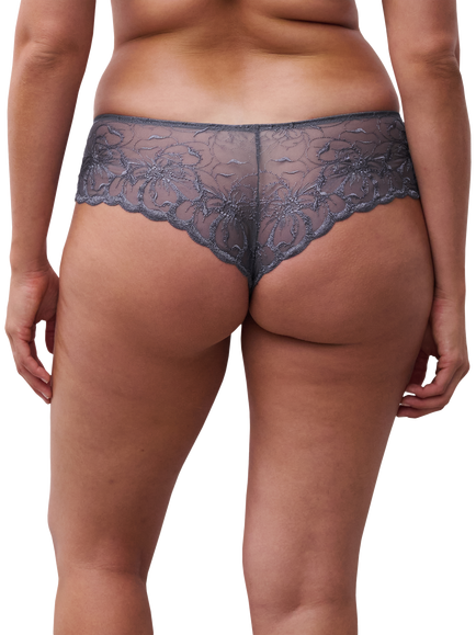 Chantelle Fleurs Shorty Knickers, Fancy Grey - view 2, Fancy Grey