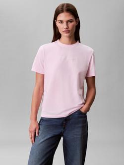 Calvin Klein Classic Foil Logo T-Shirt, Pearly Pink, Pearly Pink