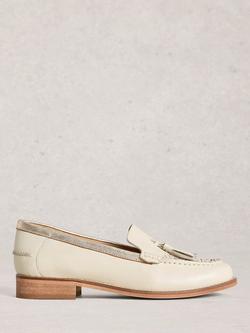 White Stuff Elba Leather Loafers, Ivory, Ivory