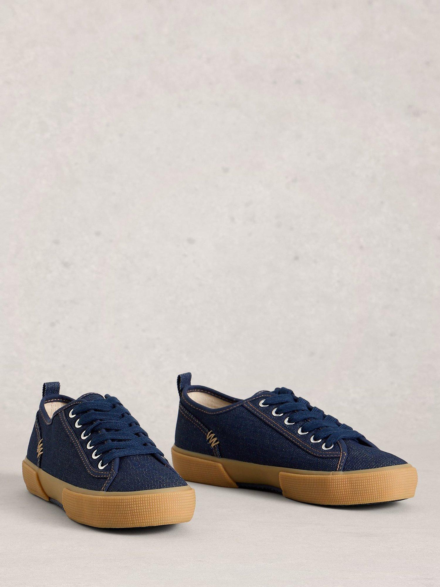 Product image 4 of 4, which shows White Stuff Pippa Trainers, Blue, 3